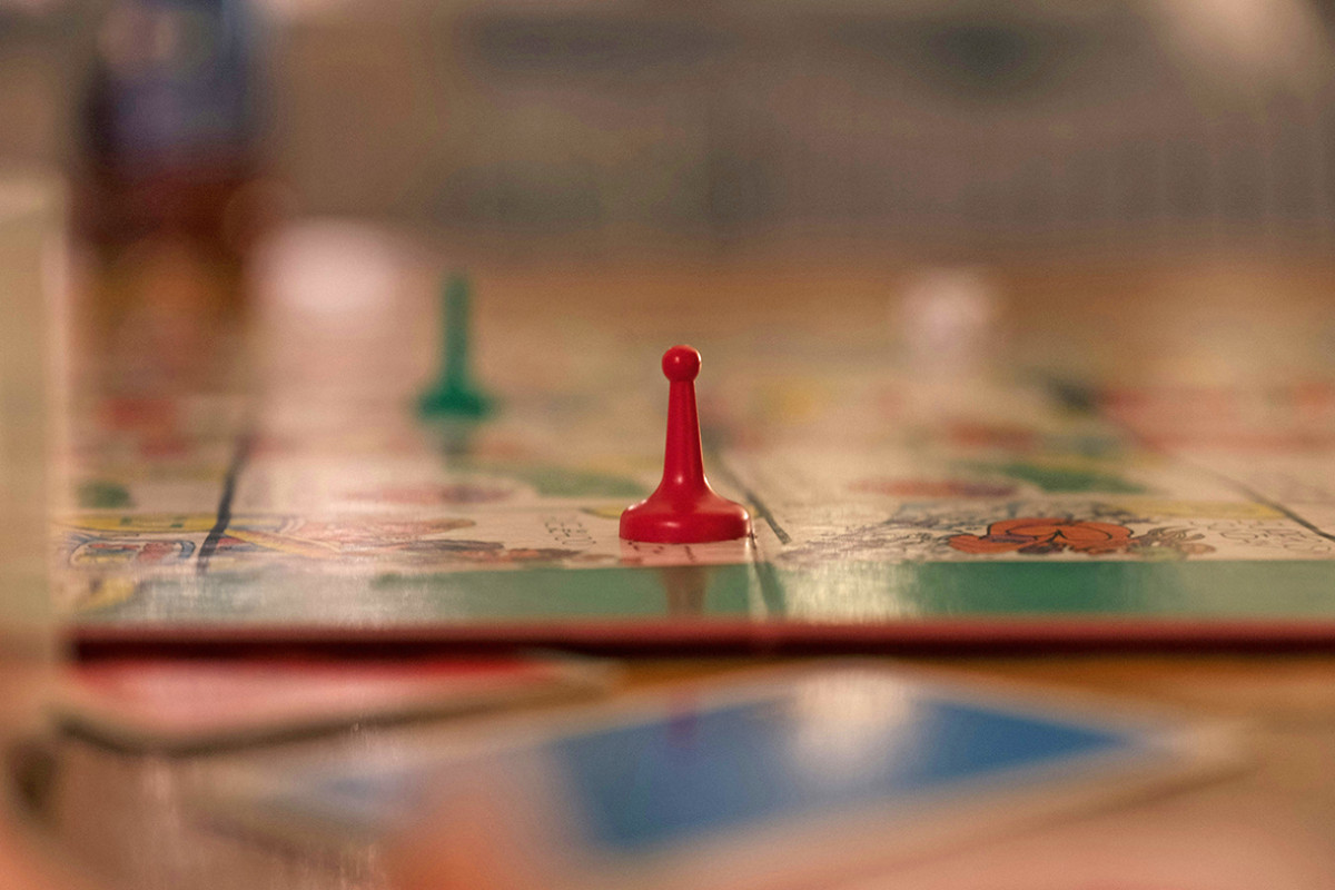 Rode pion op bordspel