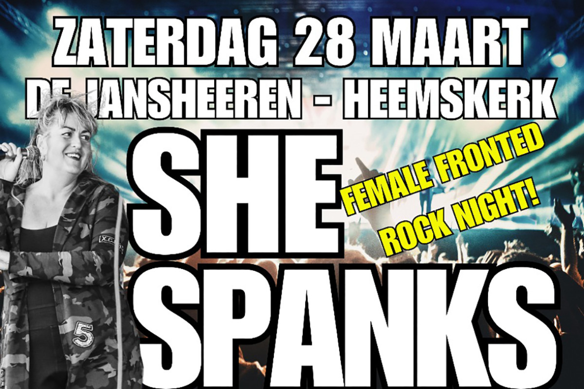 Poster met tekst She Spanks